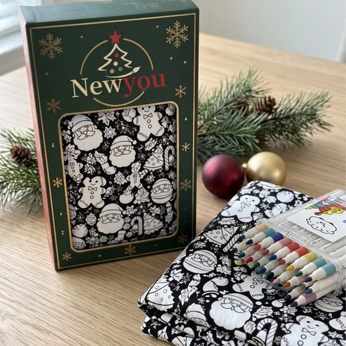 Christmas Coloring Blanket with Fabric Markers – Cozy DIY Holiday Gift