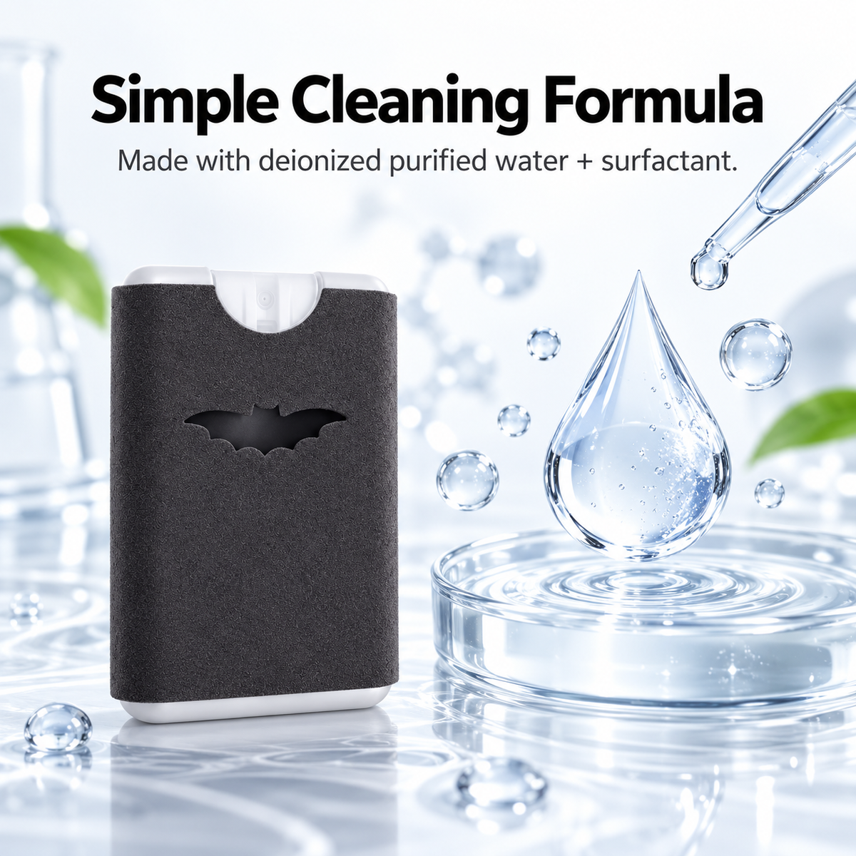 2-in-1 Microfiber Screen Cleaner Spray — Spray & Wipe for a Streak-Free Shine