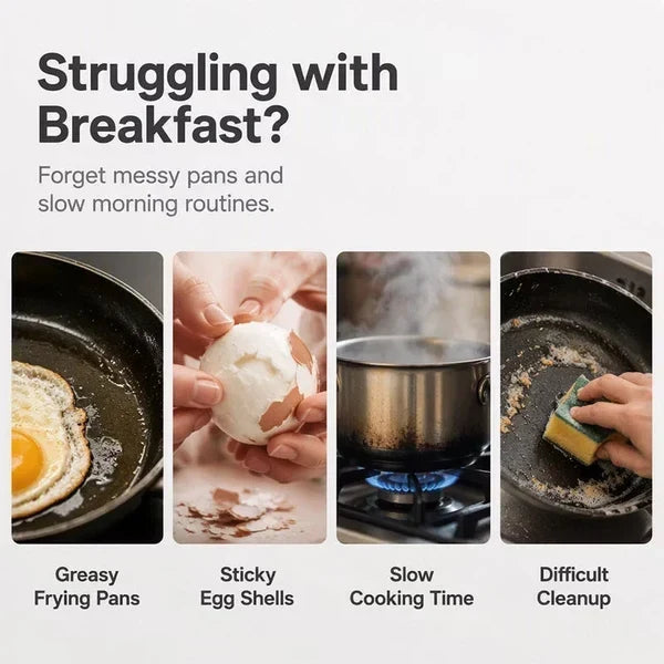 🥳2026 HOT SALE🥳Microwave Egg Poacher——Dual‑cavity, non‑stick & easy clean. Healthier than frying – stock up & save! 🏠✅