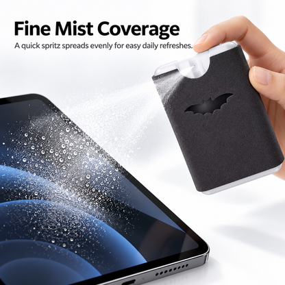 2-in-1 Microfiber Screen Cleaner Spray — Spray & Wipe for a Streak-Free Shine