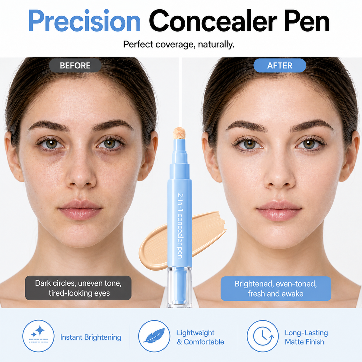 Misspone 2-in-1 Eye Concealer Pen