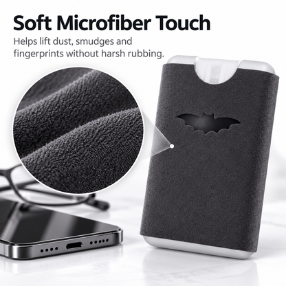 2-in-1 Microfiber Screen Cleaner Spray — Spray & Wipe for a Streak-Free Shine