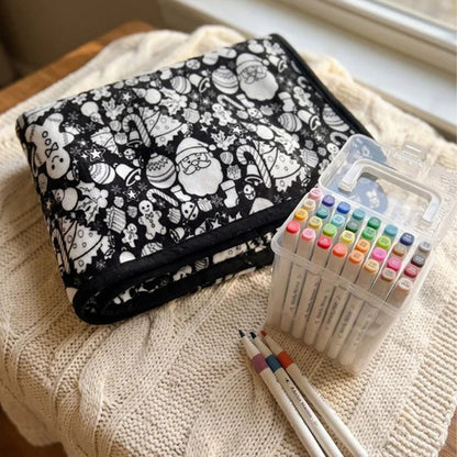 Christmas Coloring Blanket with Fabric Markers – Cozy DIY Holiday Gift