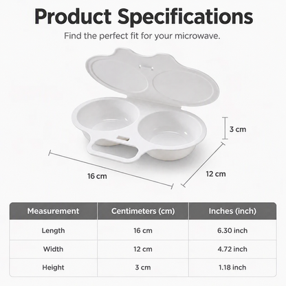 🥳2026 HOT SALE🥳Microwave Egg Poacher——Dual‑cavity, non‑stick & easy clean. Healthier than frying – stock up & save! 🏠✅