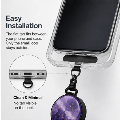 Retractable Anti-Lost Phone Tether with Locking Carabiner