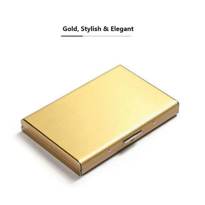 Blocking Stainless Steel Card Holder, Slim Portable Anti‑Theft Metal Credit Card Case