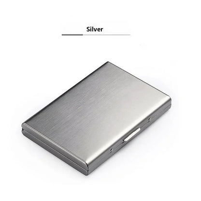 Blocking Stainless Steel Card Holder, Slim Portable Anti‑Theft Metal Credit Card Case