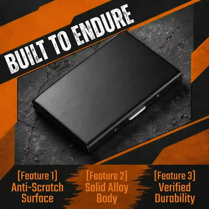 Blocking Stainless Steel Card Holder, Slim Portable Anti‑Theft Metal Credit Card Case