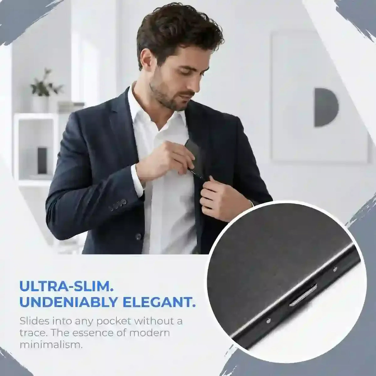 Blocking Stainless Steel Card Holder, Slim Portable Anti‑Theft Metal Credit Card Case