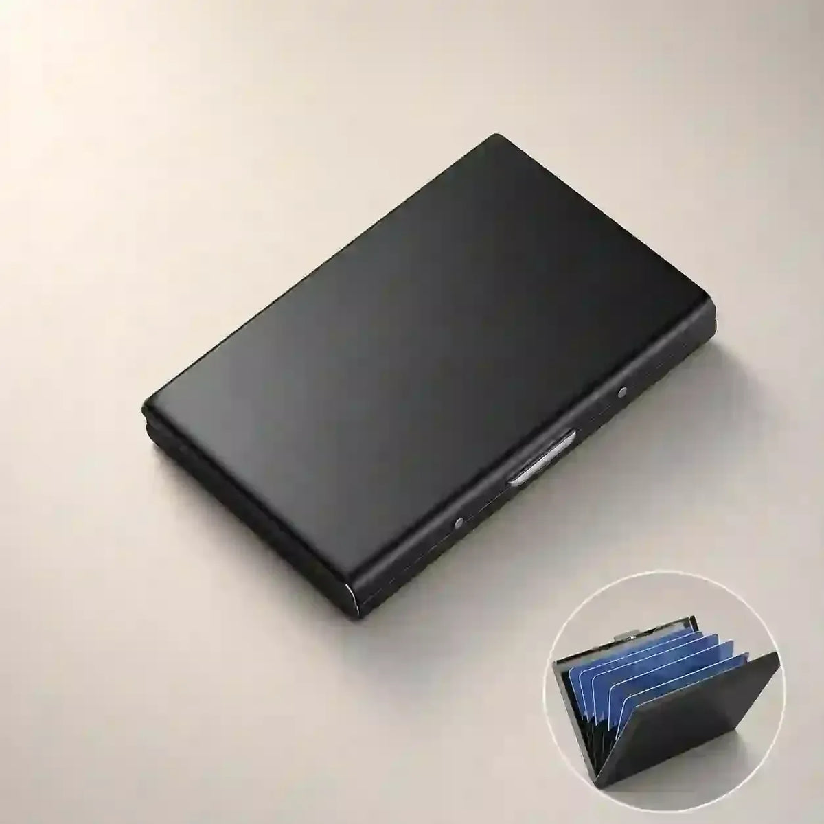 Blocking Stainless Steel Card Holder, Slim Portable Anti‑Theft Metal Credit Card Case