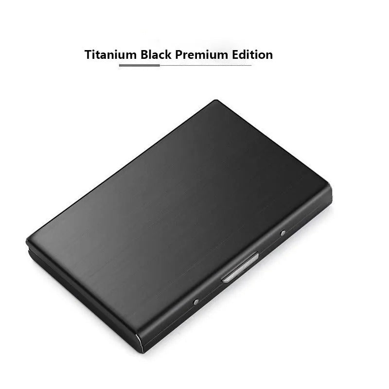Blocking Stainless Steel Card Holder, Slim Portable Anti‑Theft Metal Credit Card Case